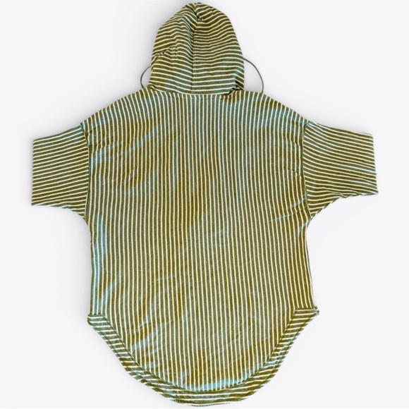 Anthropologie Pilcro Green Wharfside Striped Hoodie Women’s Large Boho Chic - Picture 5 of 10